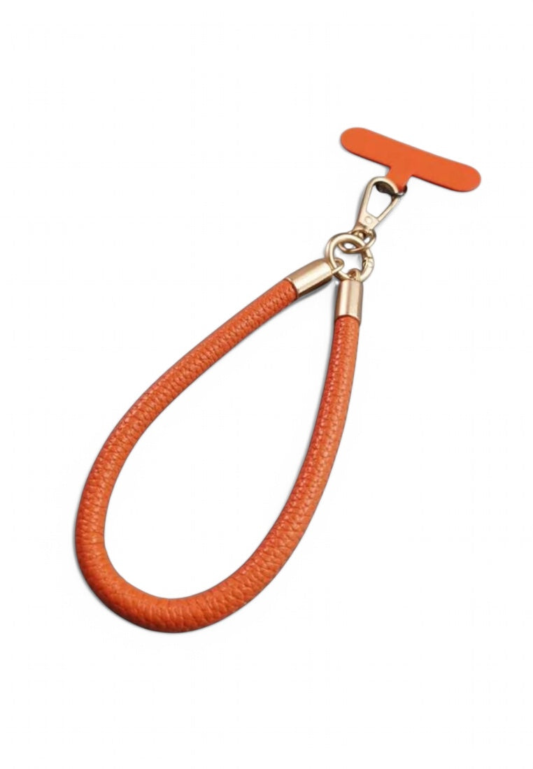 Leather Shorthand Strap Wristlet Lanyard