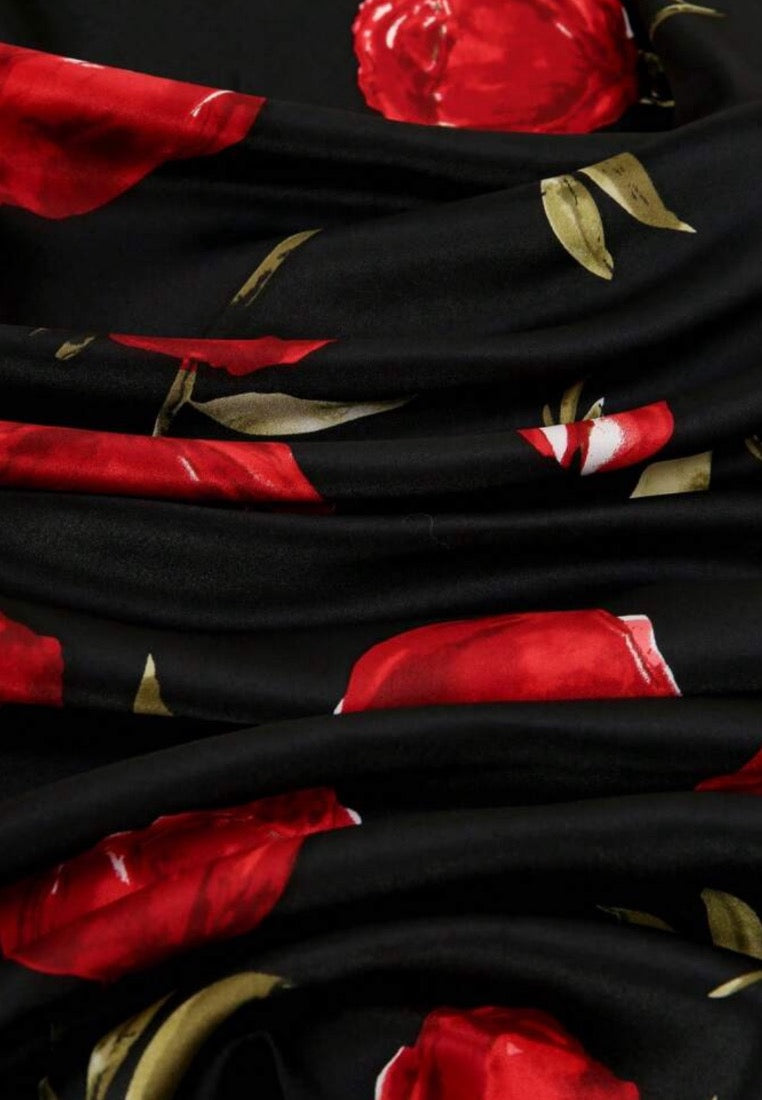 Rose Printed Headscarf Bandana