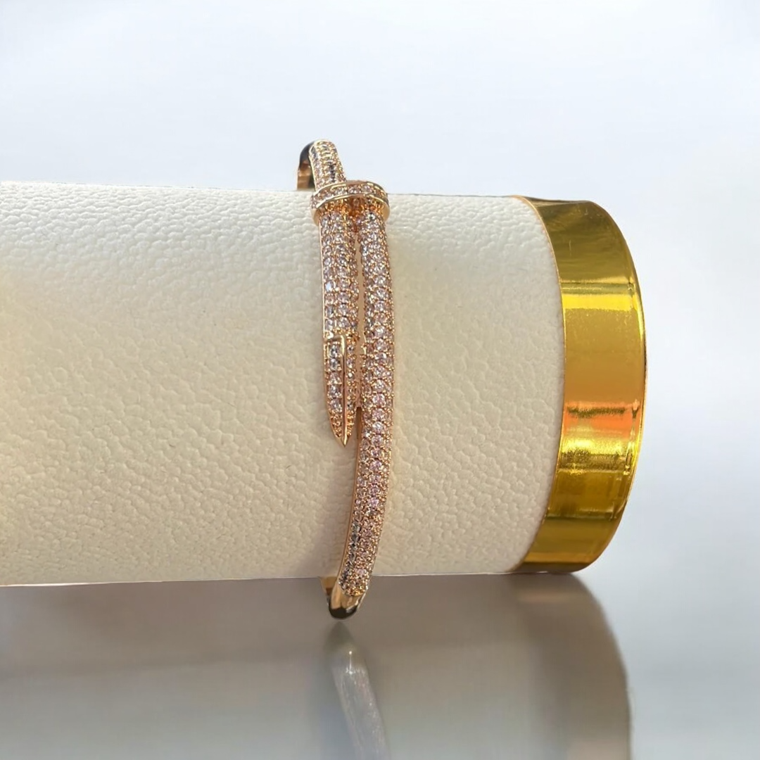 Cubic Zirconia Decor Bangle