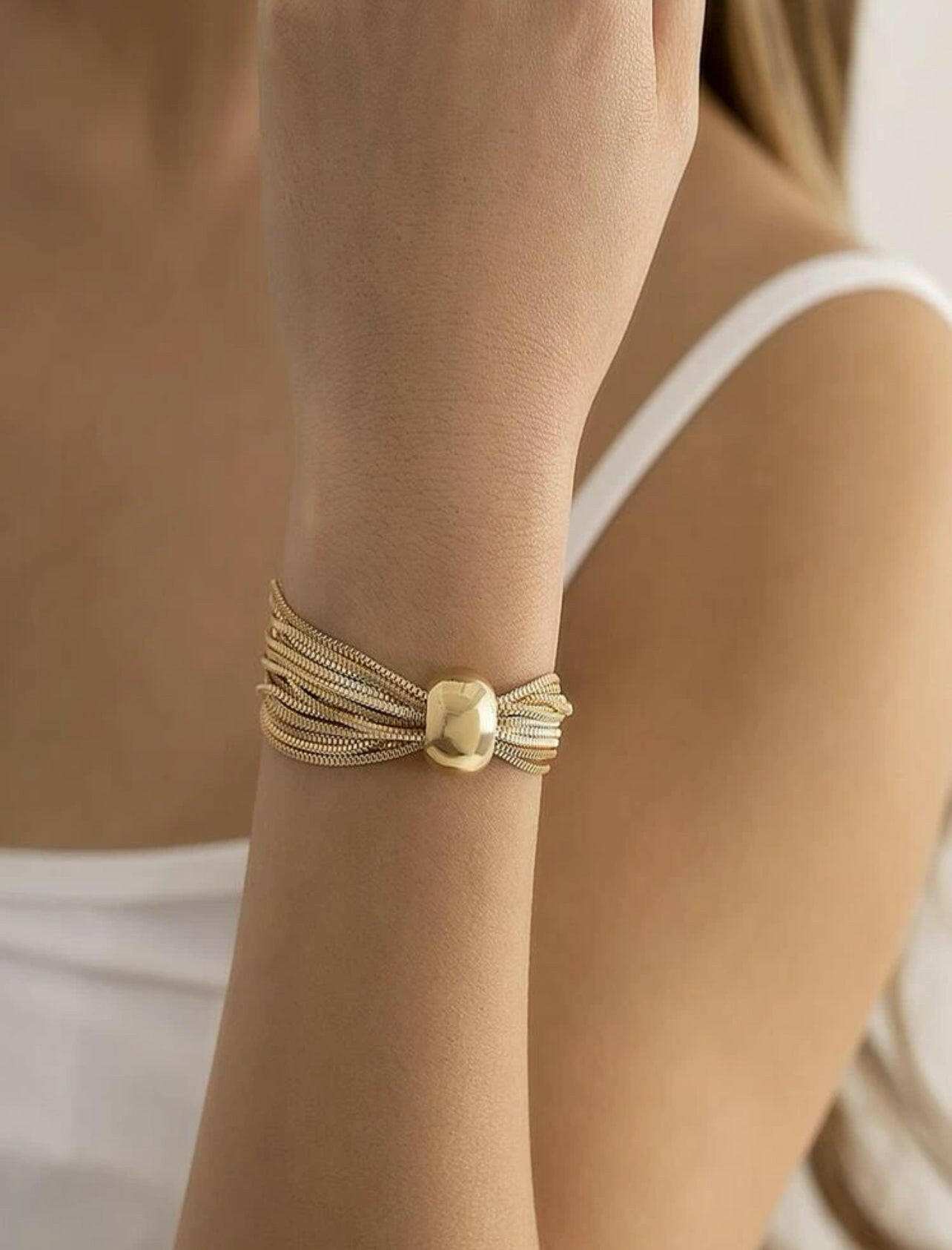 Enhance your style with our Bead Decor Bracelet. Featuring intricate bead detailing, this bracelet adds the perfect touch of elegance to any outfit. Crafted with quality materials, it is both durable and fashionable for everyday wear. Elevate your look and make a statement with our Bead Decor Bracelet.