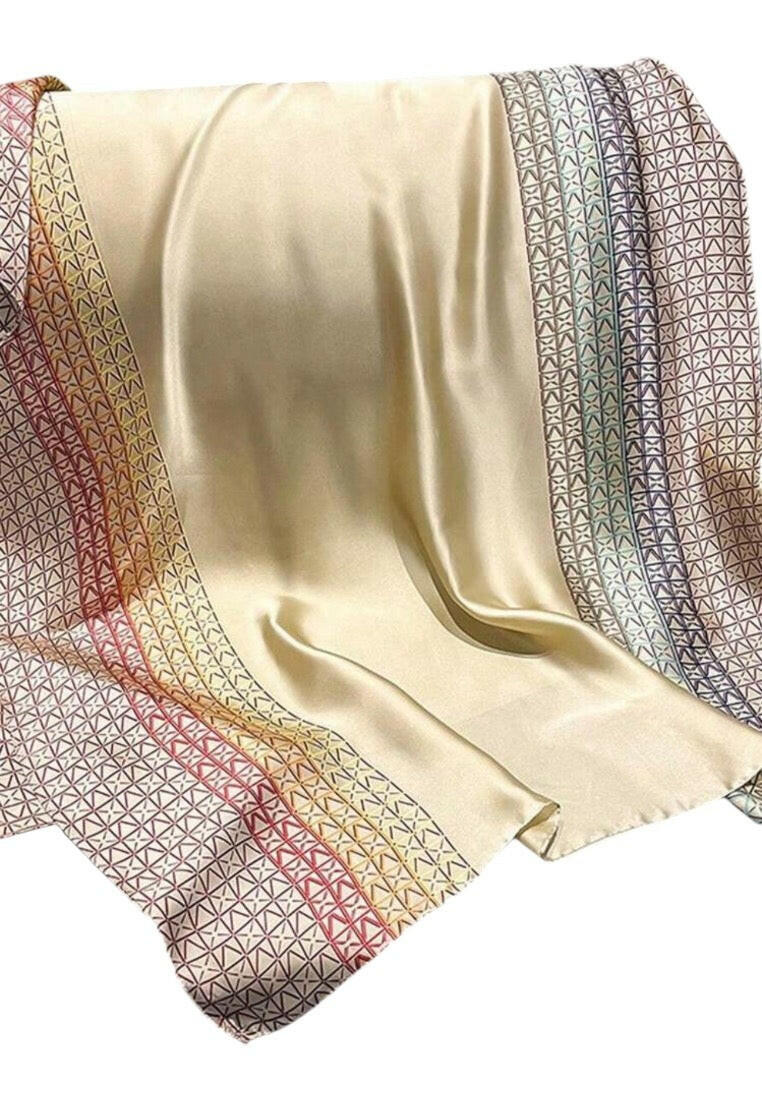 Bright Silk Pattern Scarf Bandana
