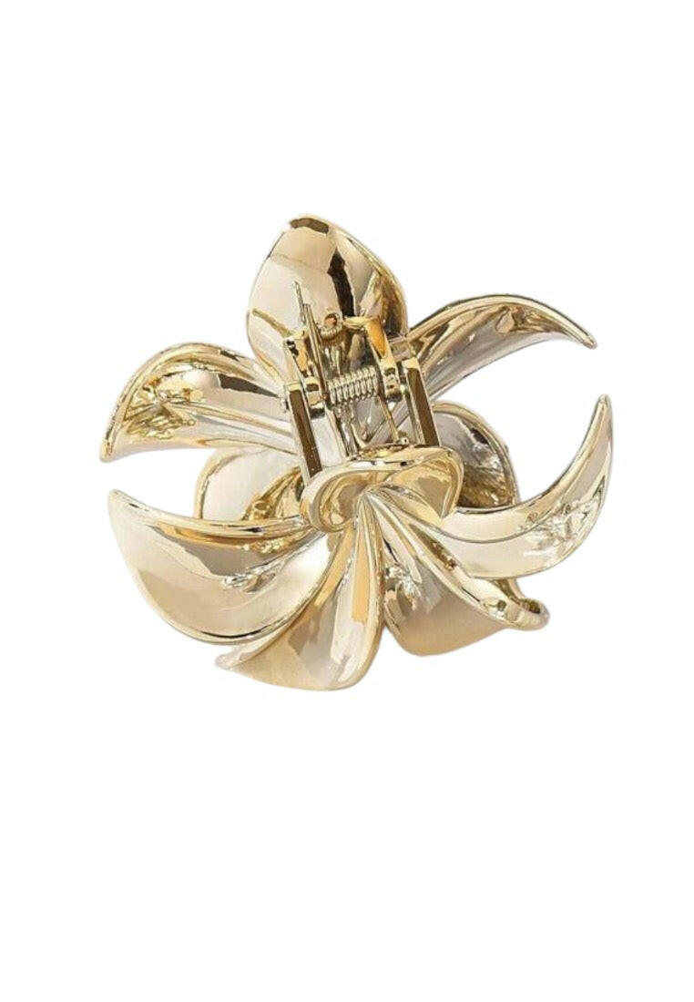 Gold Flower Shaped Hair Claw