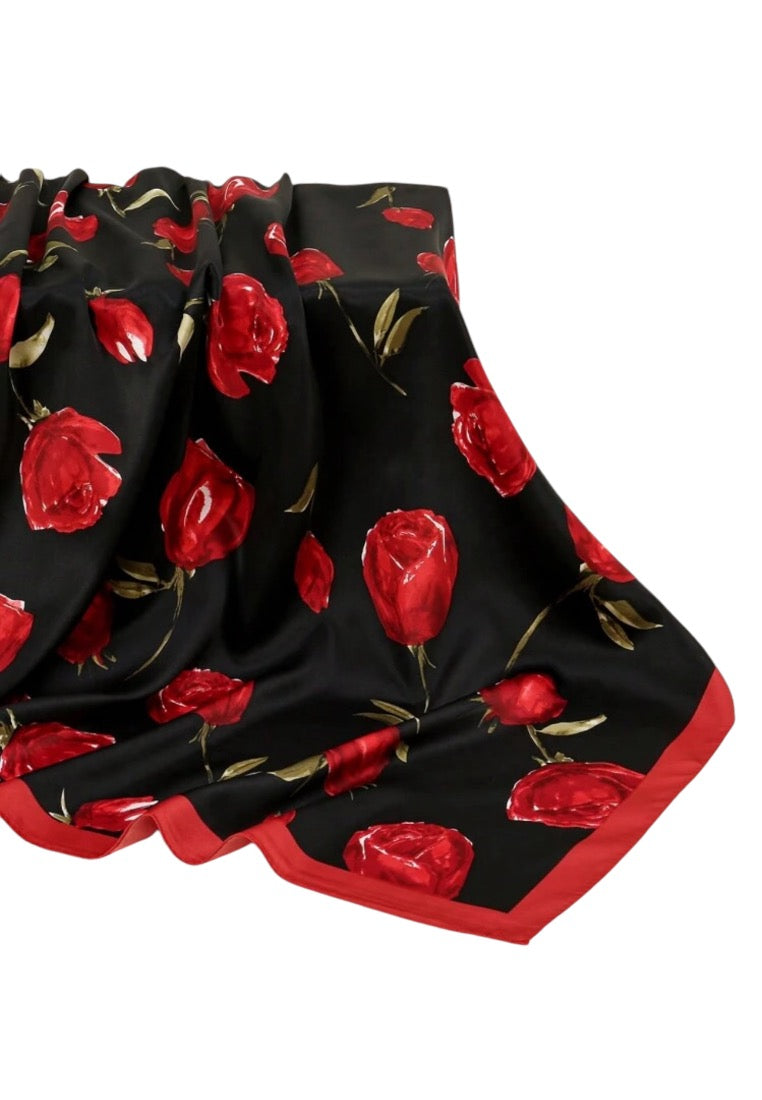 Rose Printed Headscarf Bandana