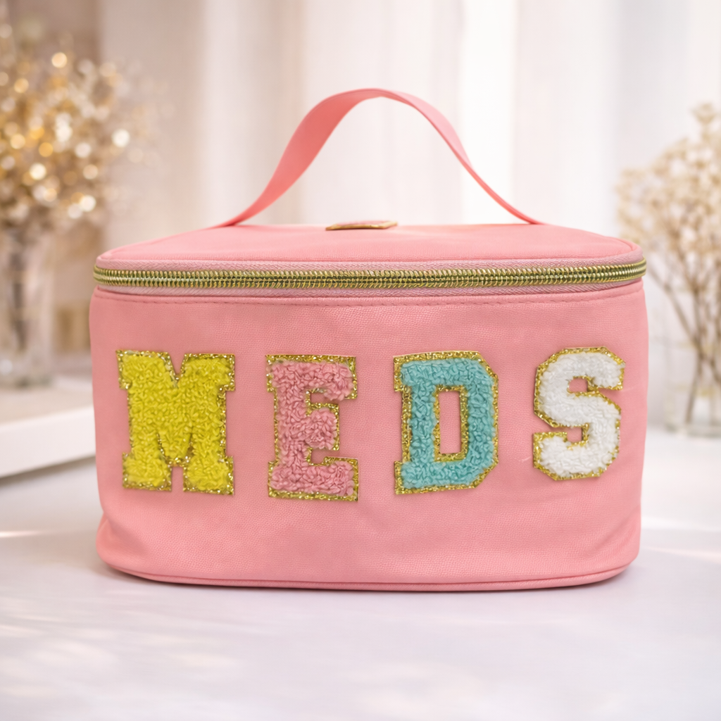 Embroidered Letter Portable Bag