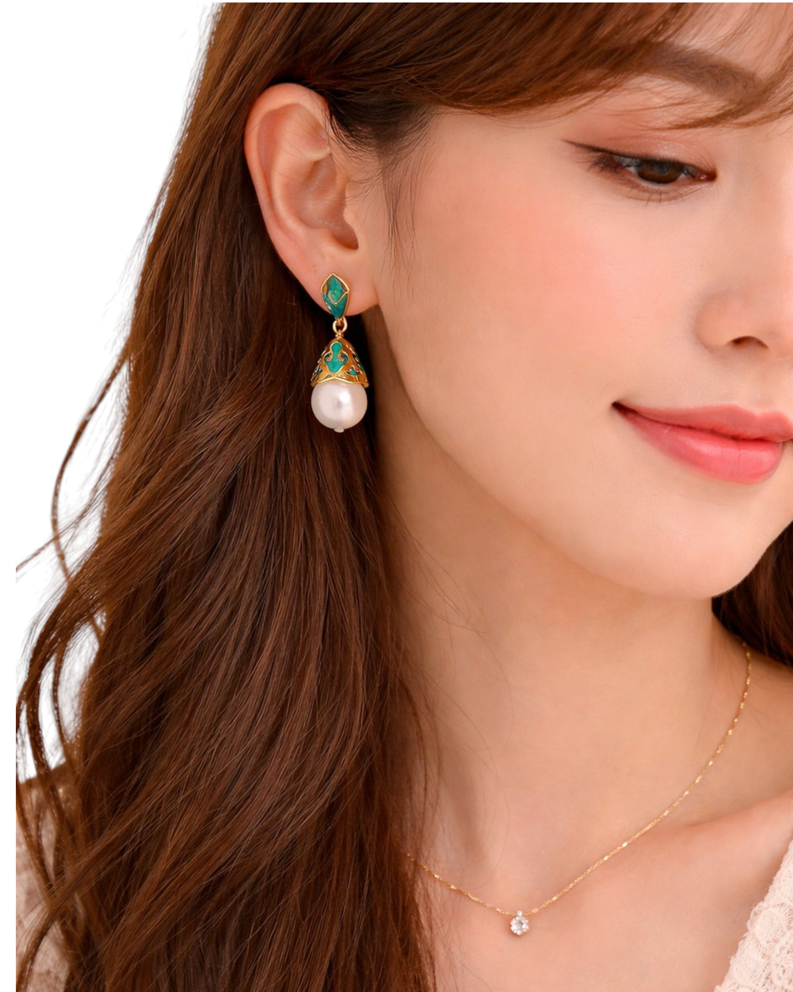 Vintage Enamel Earrings