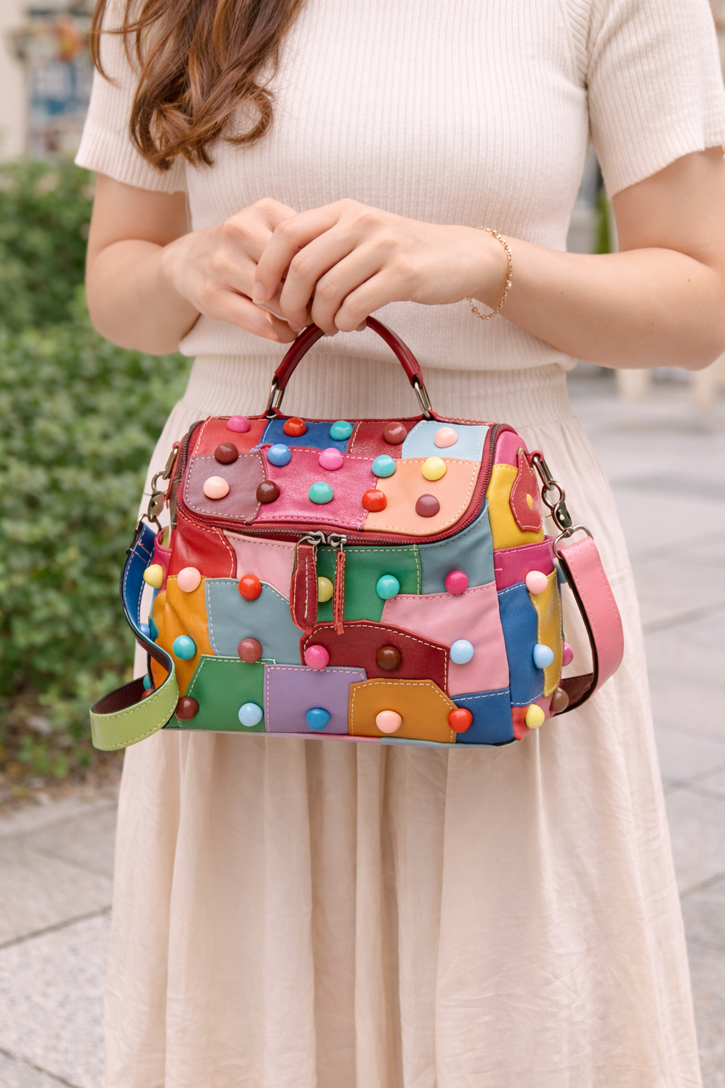 Colorful Geometric Pattern Bag