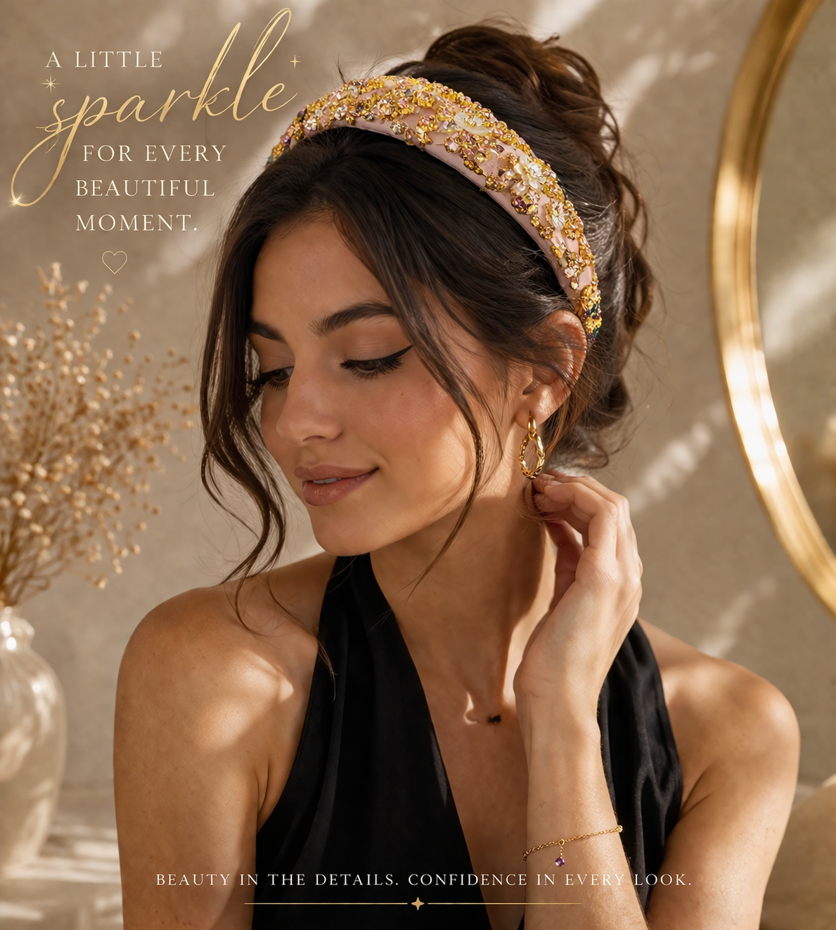 Pink Rhinestone Hairband