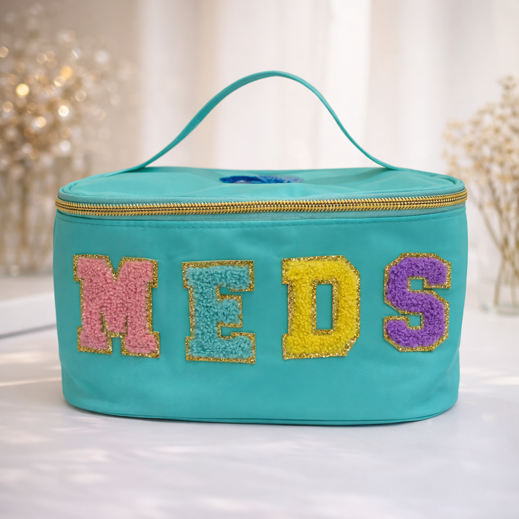 Embroidered Letter Portable Bag