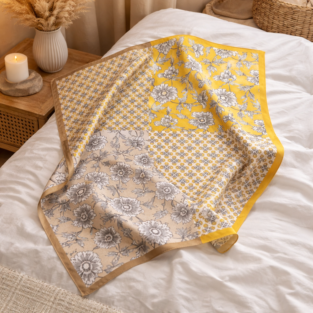 Golden Bloom Tube Scarf ✨