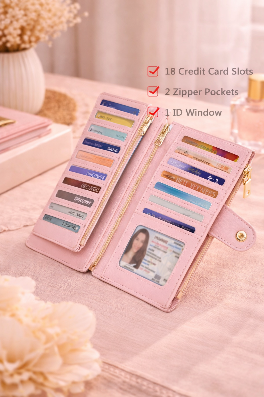 Floral Long Card Wallet