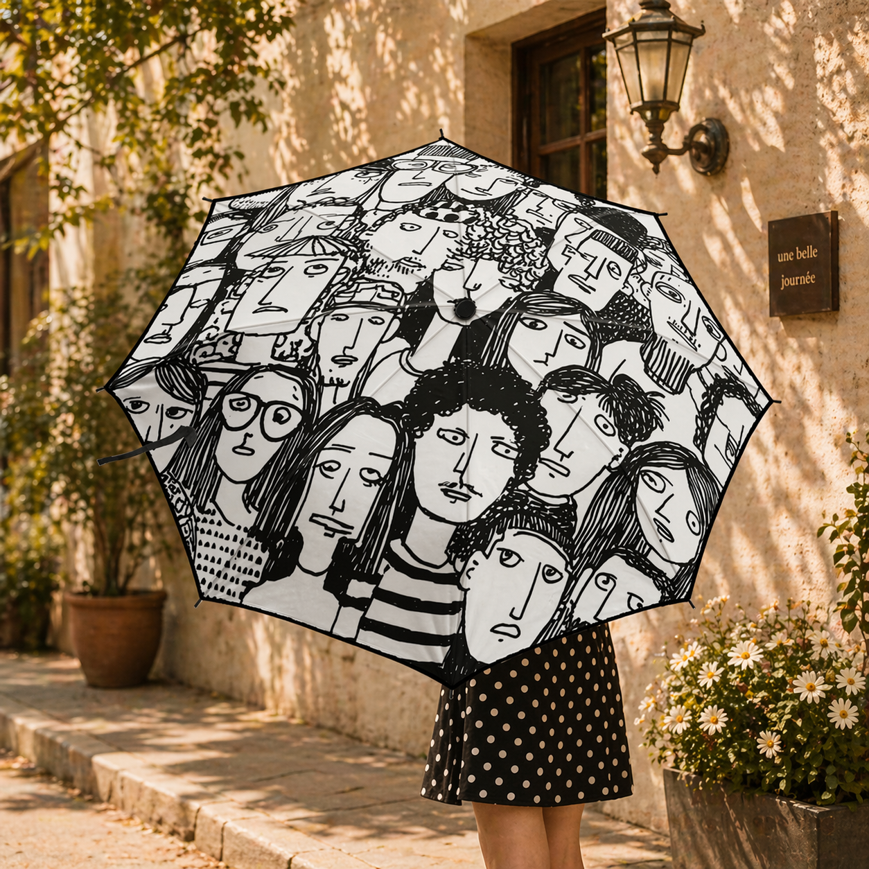 Abstract Faces Umbrella