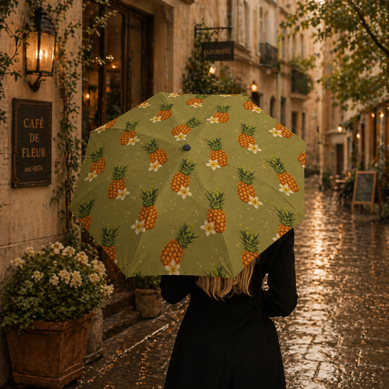 Pineapple Floral Style Umbrella