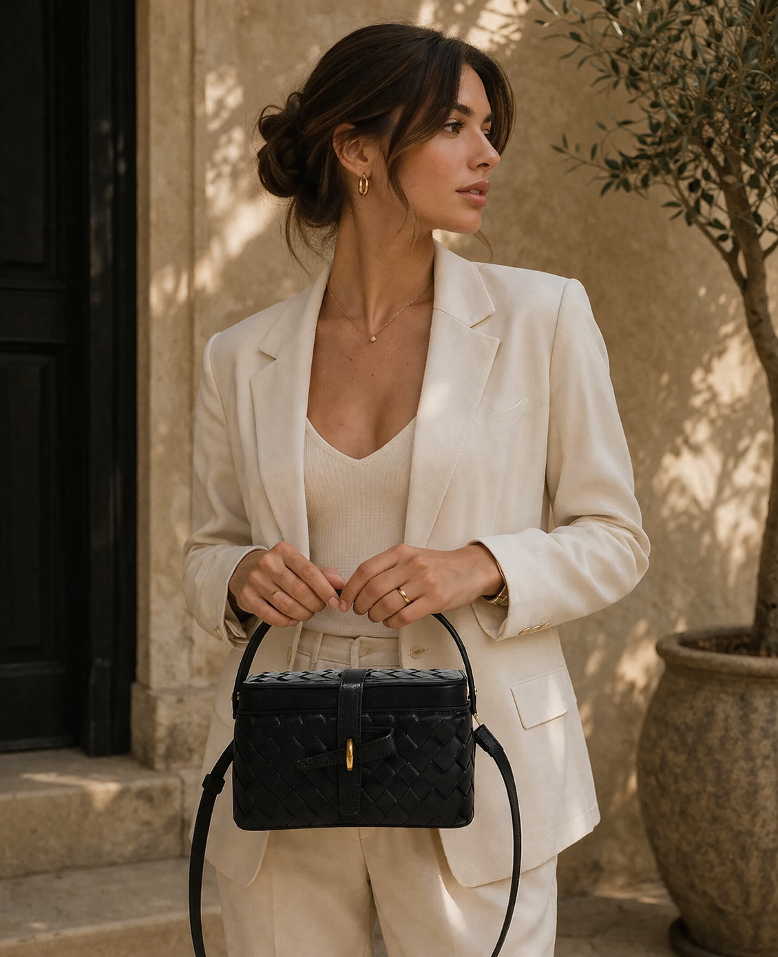 Structured Weave Statement Bag