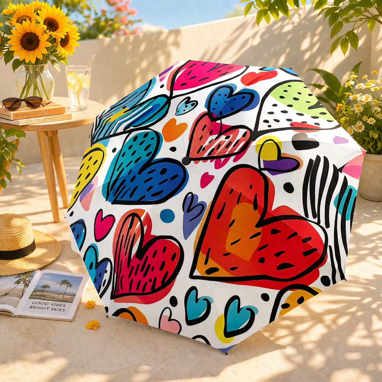 Aesthetic Heart Umbrella