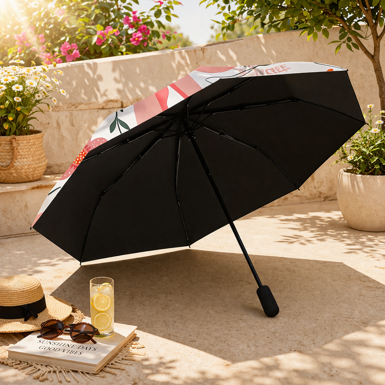 Delicate Butterfly Bloom Umbrella