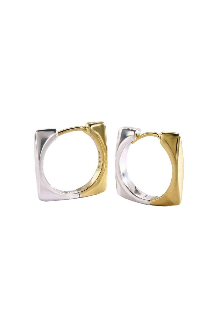 S925 Sterling Silver Square-Shaped Earrings