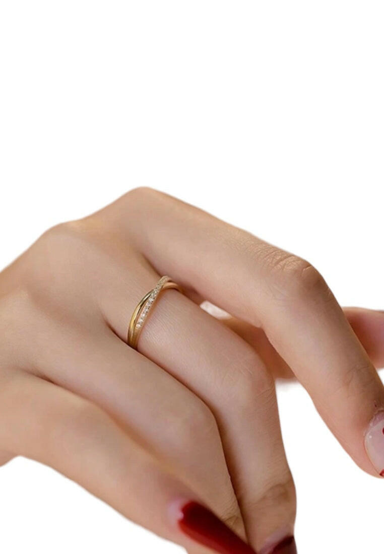 925 Sterling Silver Geometric Cross Design Ring