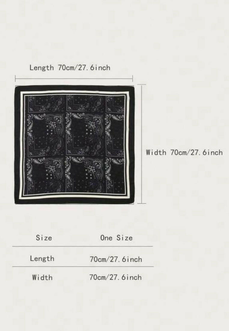 Black Square Scarf Bandana