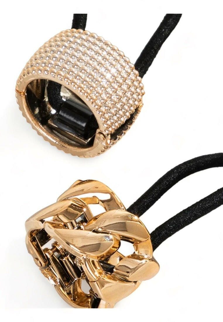 3pcs Rhinestone Decor Hair Tie