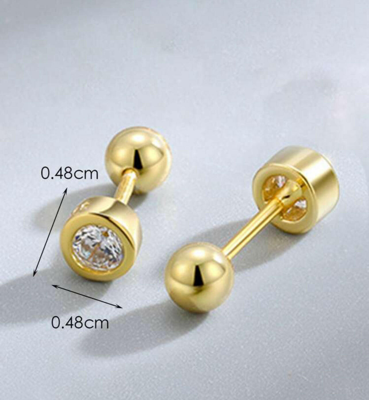 925 Silver Screw-Back Earrings