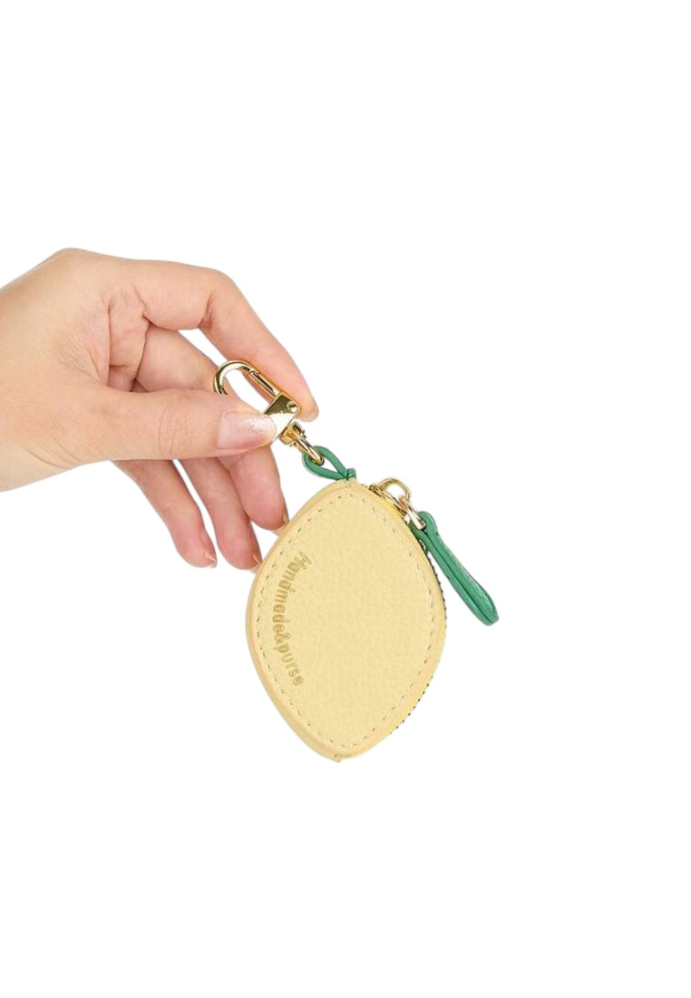 Yellow Lemon Fruit Charm Coin Purse Keychain