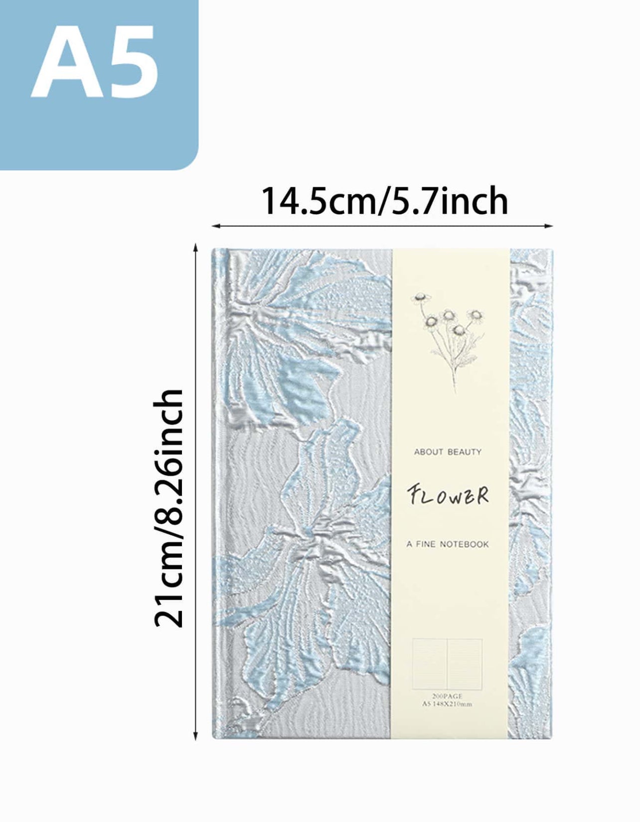 Hardcover A5 Notebook With Embossed Cover