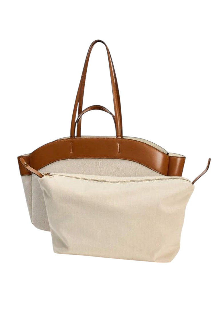 Brown Large Capacity Canvas Tote Bag