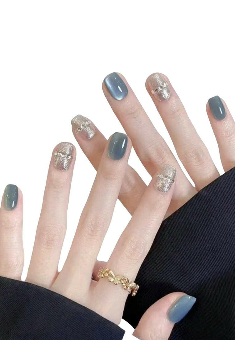 28pcs Nude Short Square Press-On Nails