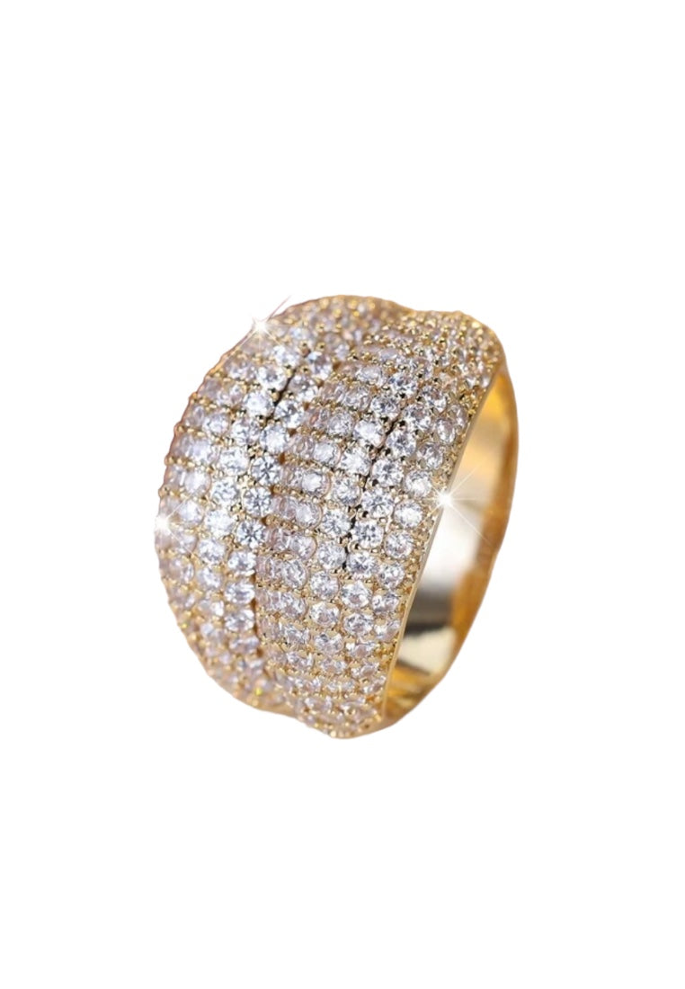 Luxurious Double Row Ring