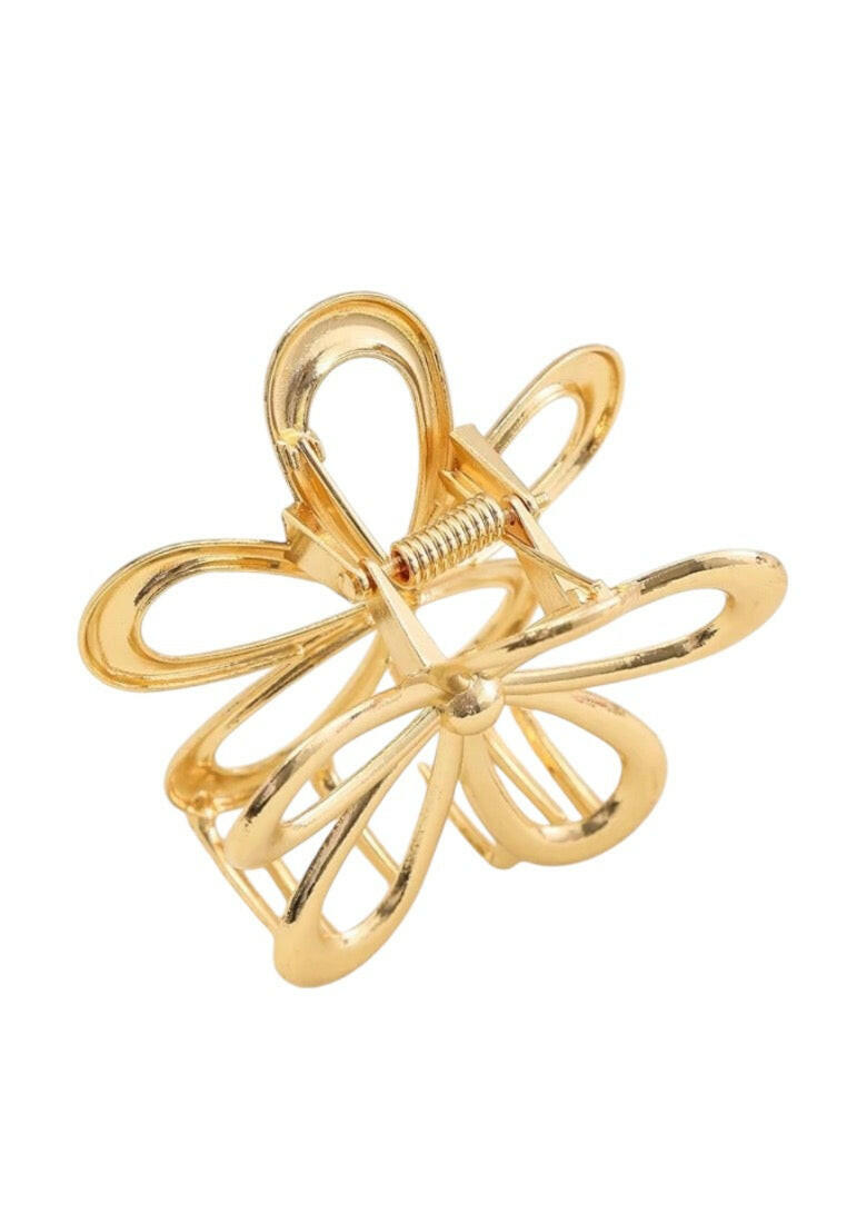 Flower Design Metal Hair Claw