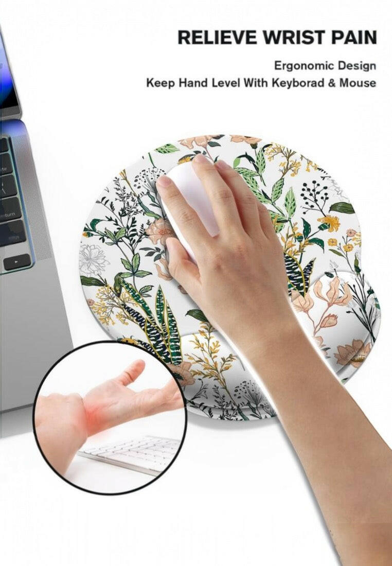 Flower Print Mouse Pad
