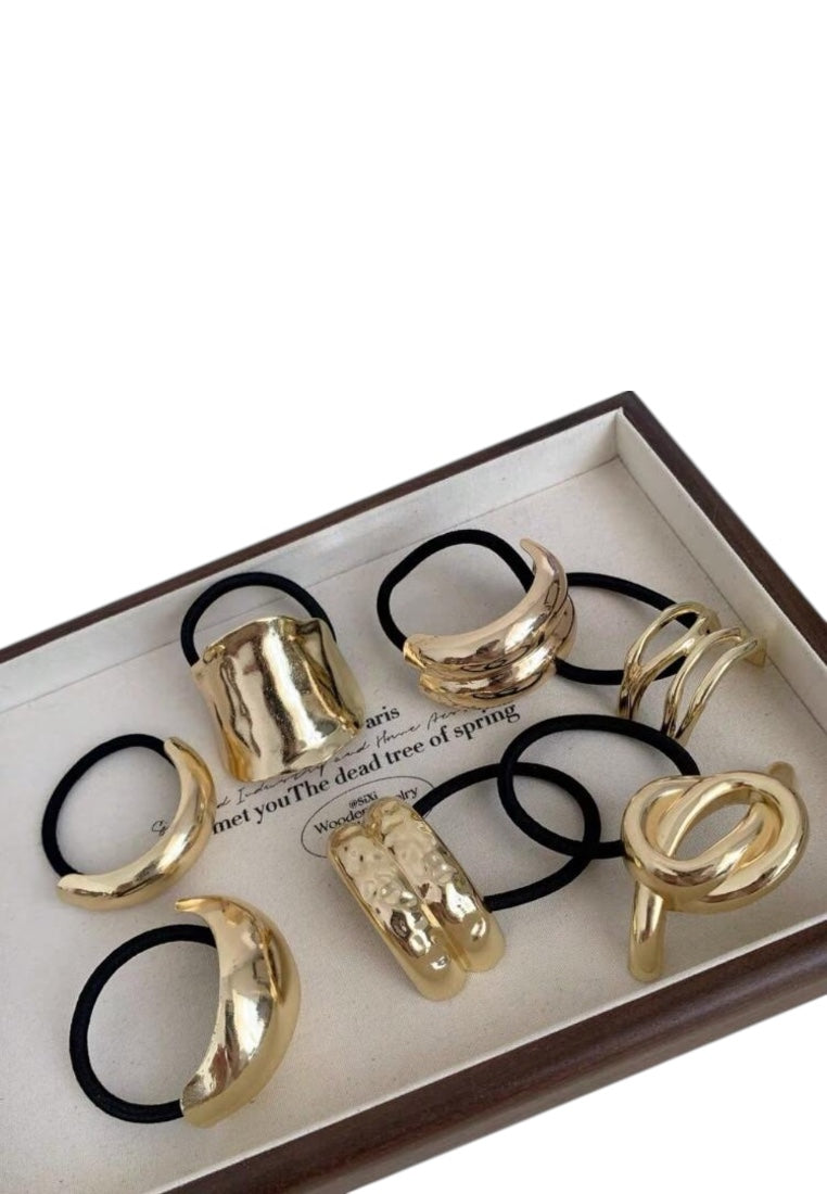 7pcs Metal Minimalist Chic Hair Ties