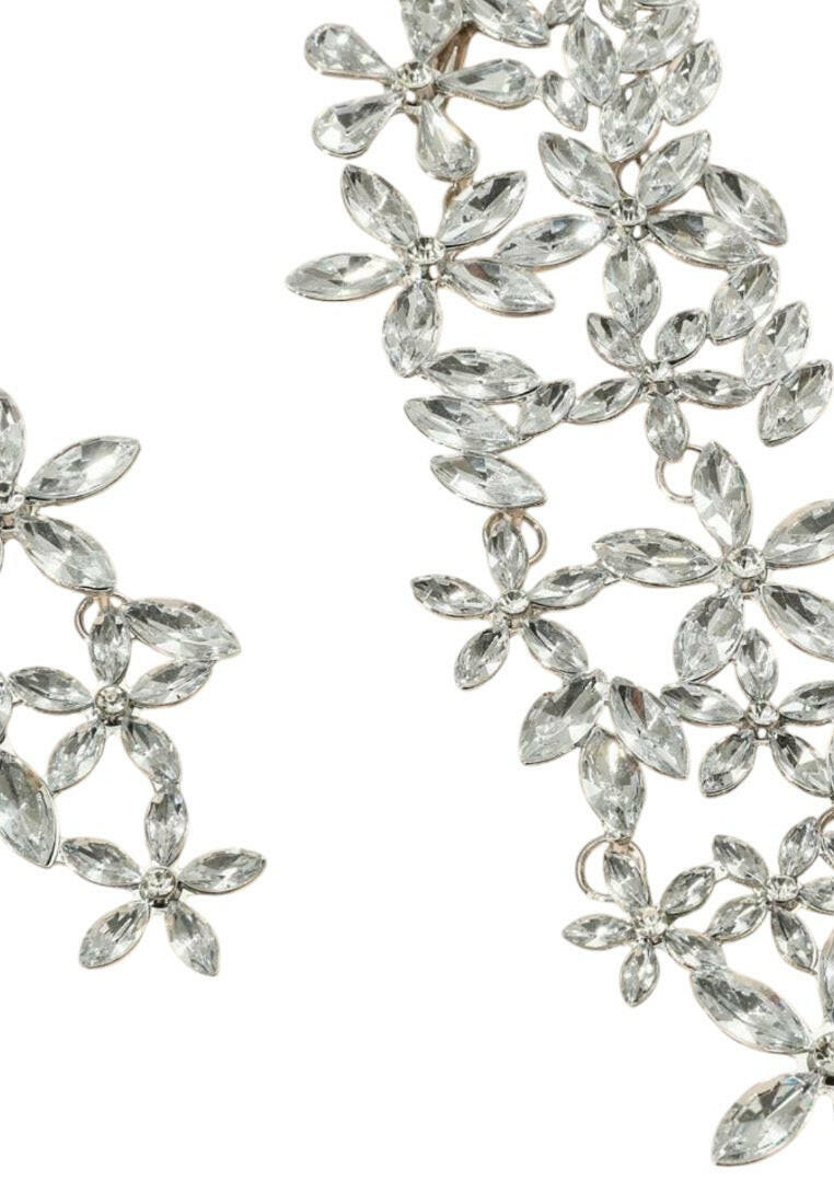 Silver Cubic Zirconia Inlaid Necklace