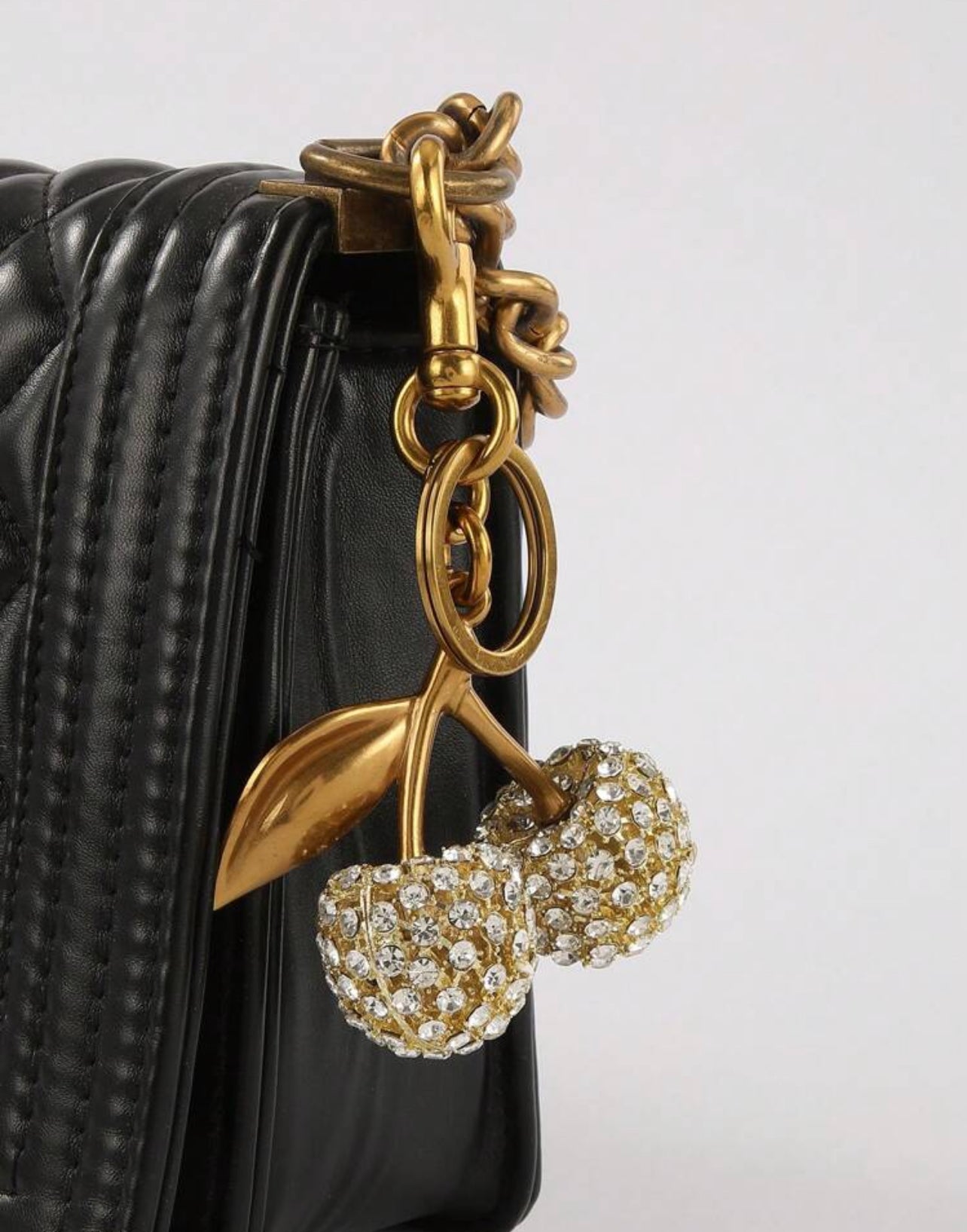 Sparkling Cherry Shape Keychain