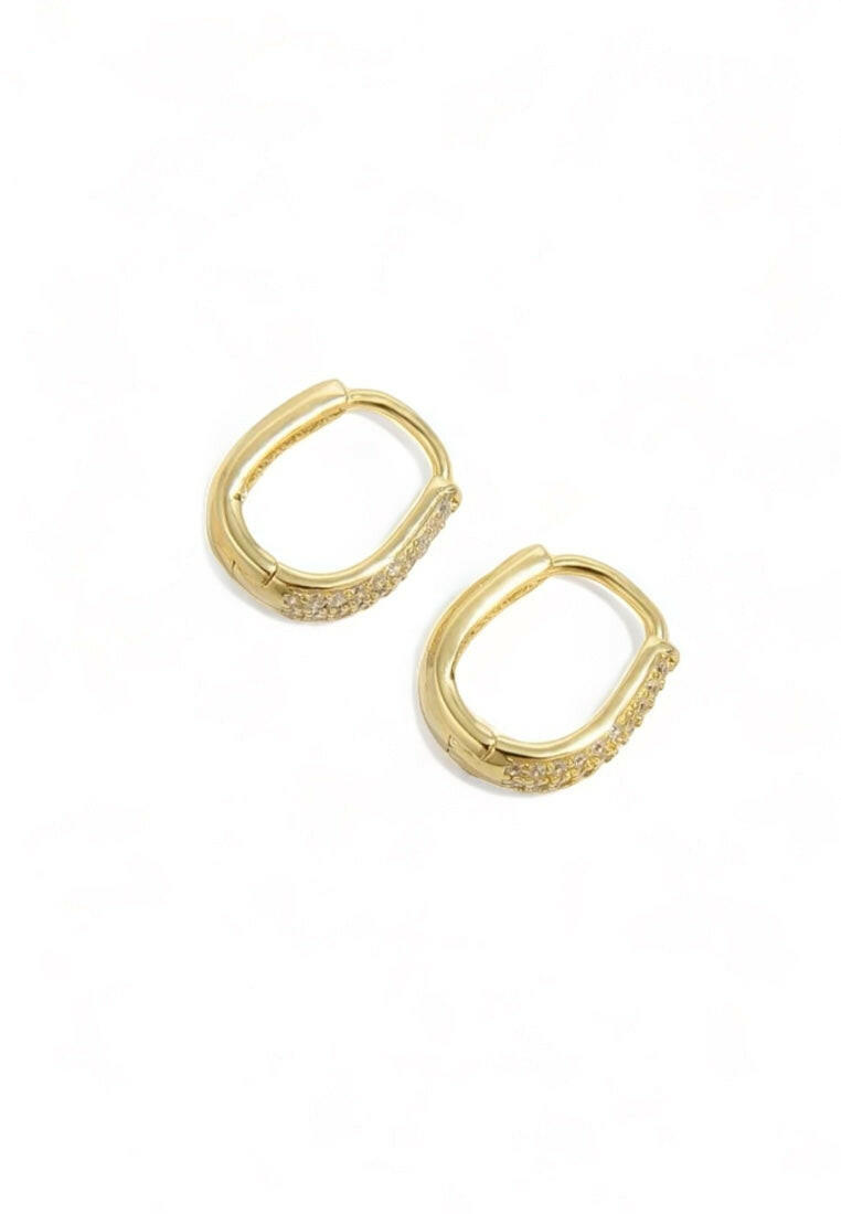 925 Gold-Plated CZ Earrings