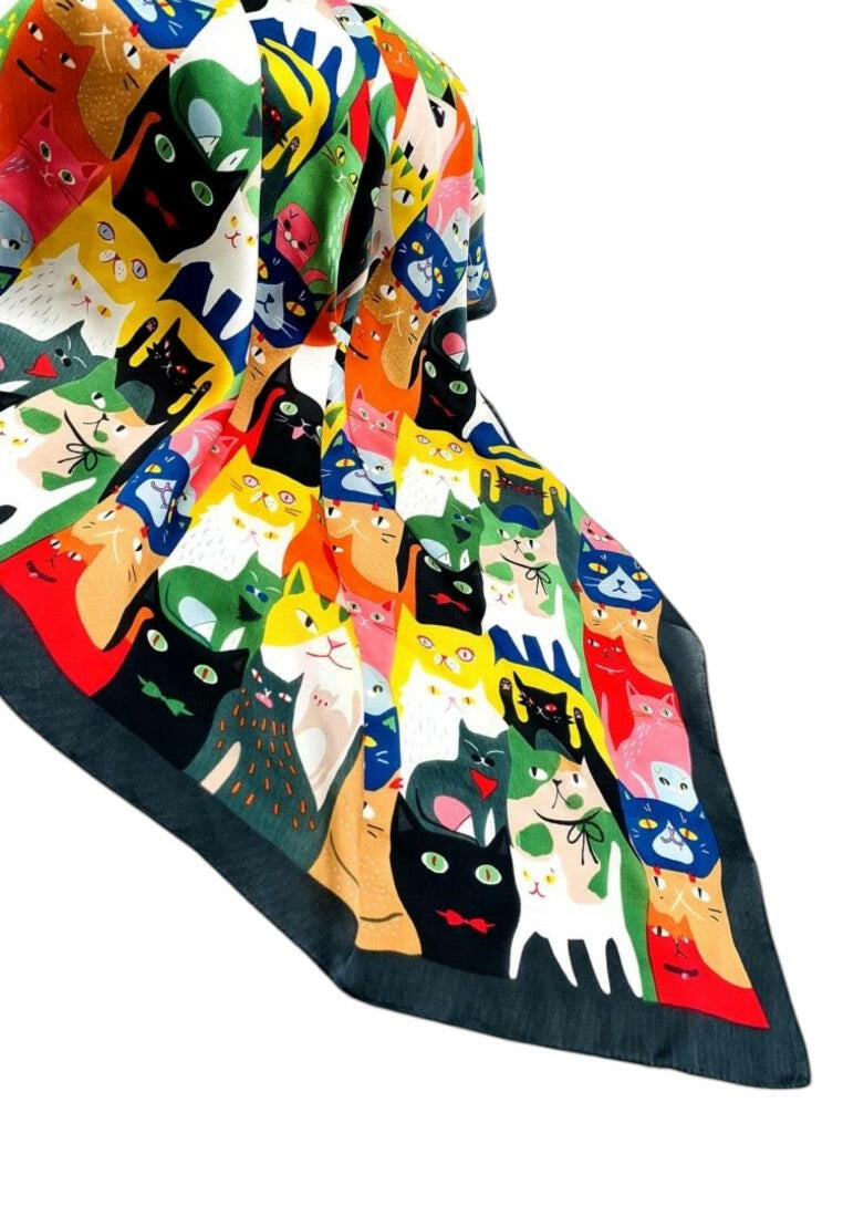 Animal Print Cat Pattern Scarf