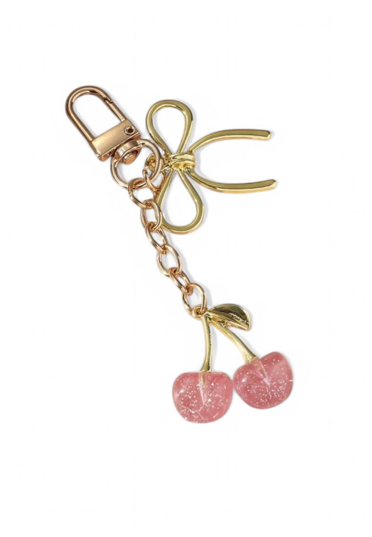 Pink Cherry Blossom Bowknot Keychain