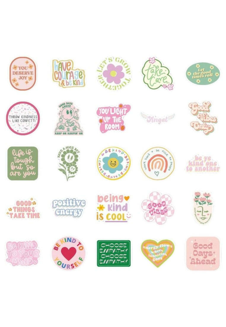 50pcs Encouraging Word Patterns Graffiti Stickers