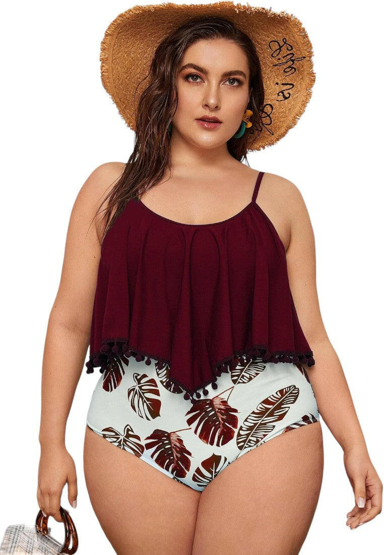 Plus Size Pompom Coconut  Swimwear