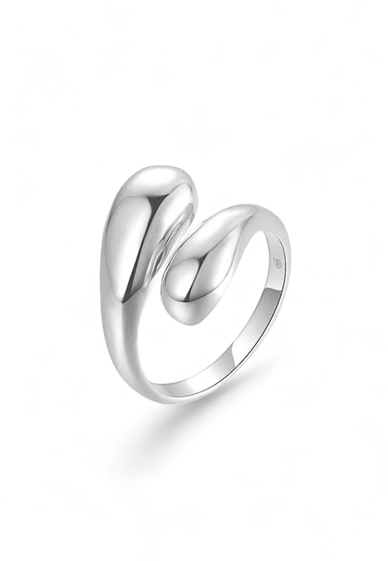 925 Sterling Silver Silver Water Drop Rings