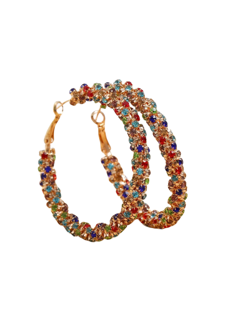 Rhinestone Hoop Earrings