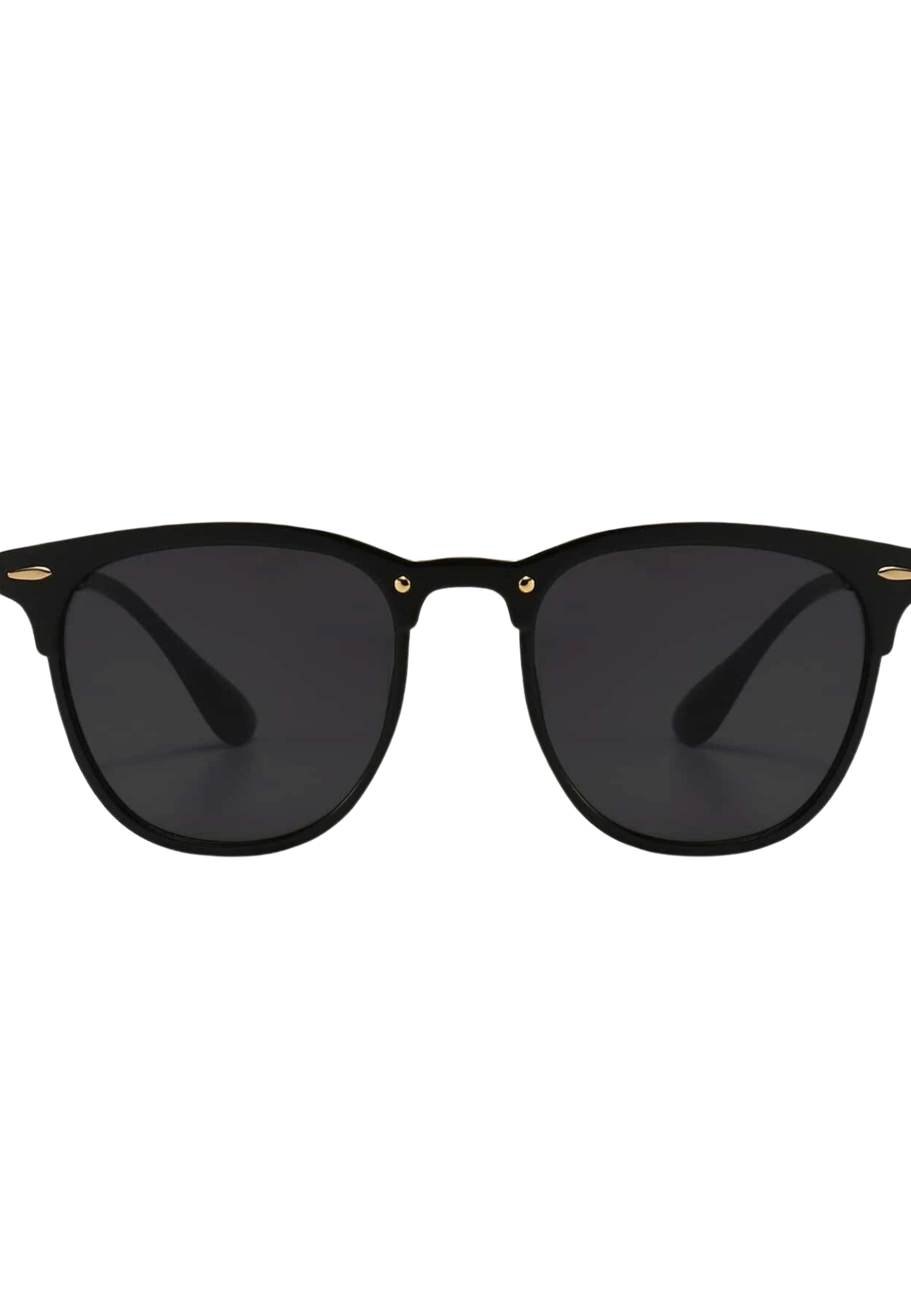 Pair of sleek Minimalist Sunglasses with a timeless design. The sunglasses feature a minimalist frame shape and tinted lenses for sun protection. Their simple yet elegant style makes them versatile for various occasions.