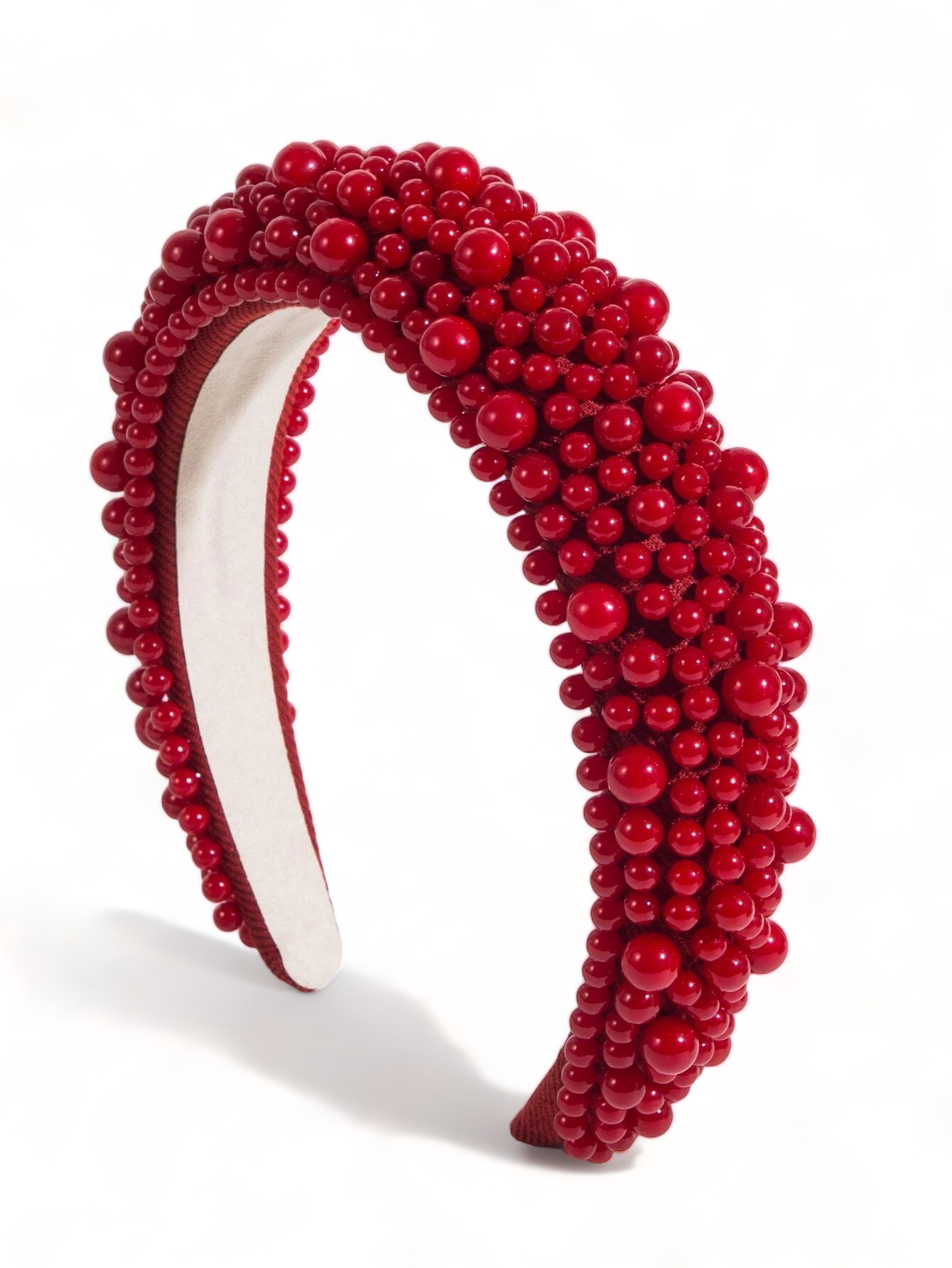 Red Bead Decor Headband