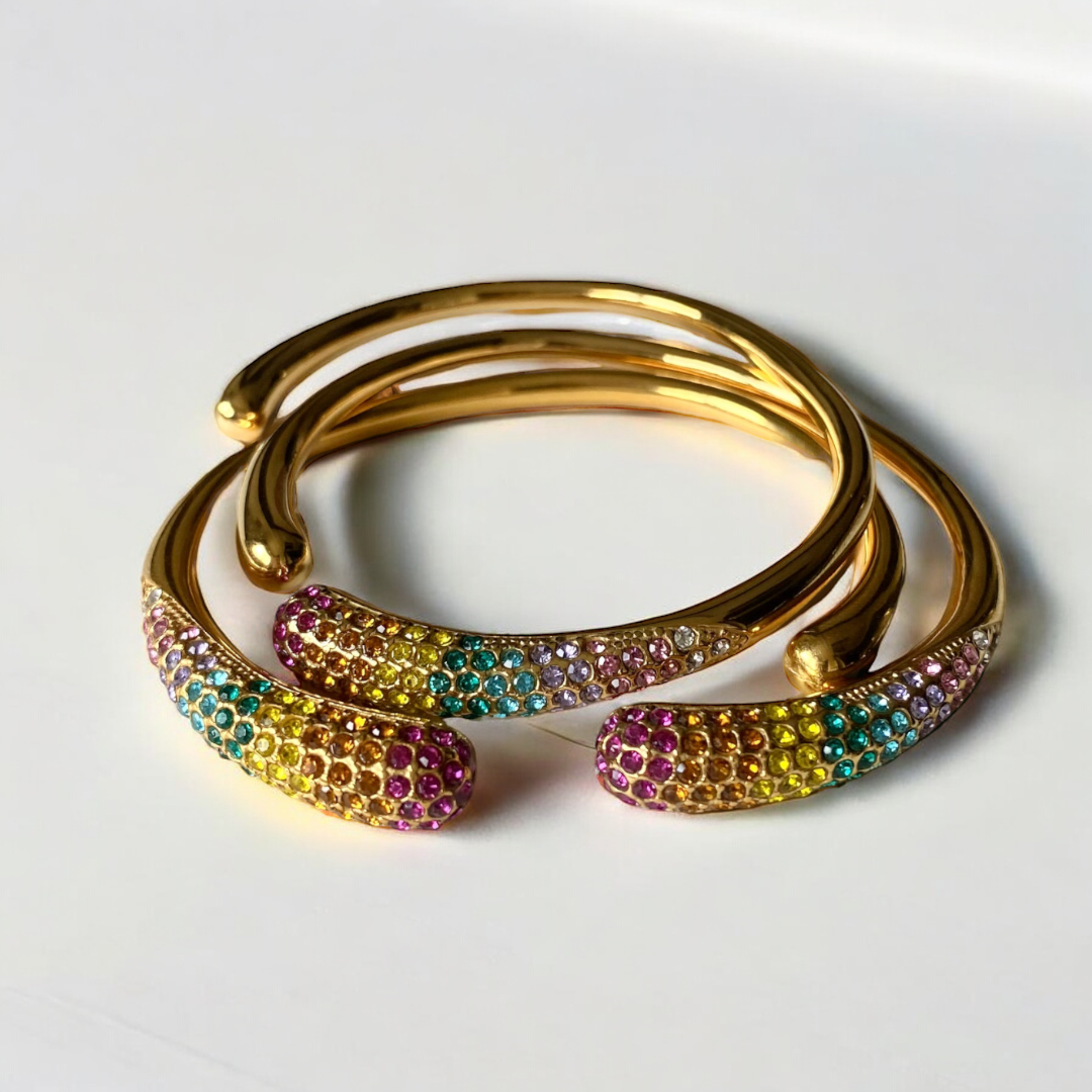 Stainless Steel Plaid Bangle