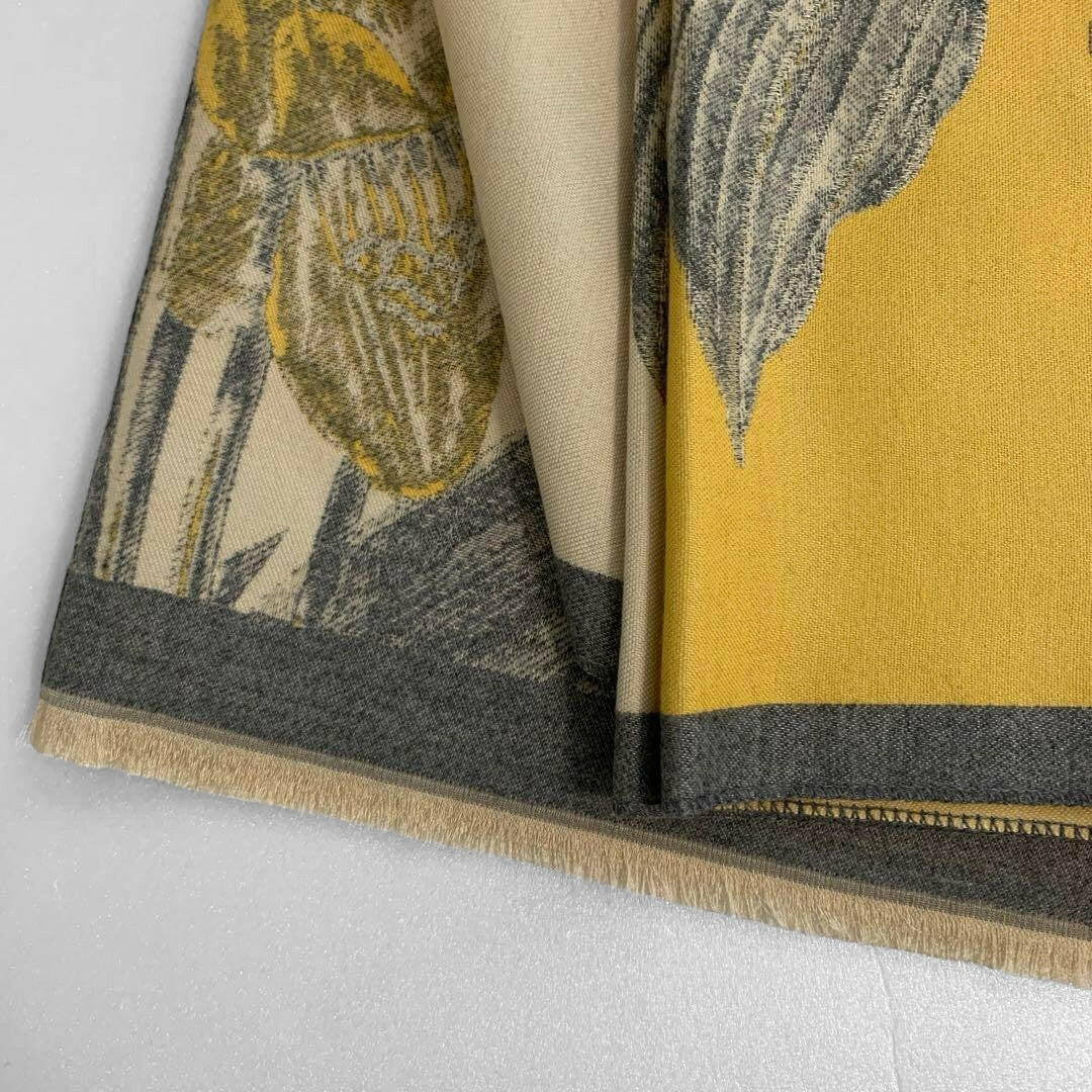 Yellow Tassel Classic Floral Printed Scarf