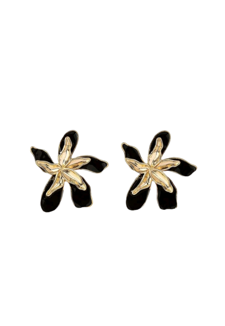 Set of two flower design stud earrings, each featuring intricate petal and floral motifs. These earrings offer versatile and elegant options to complement your style.