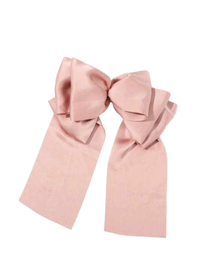 A lovely pink bow decorated hair clip, adding a touch of sweetness and elegance to your hairstyle. This chic accessory is perfect for enhancing your look with a charming and stylish detail.