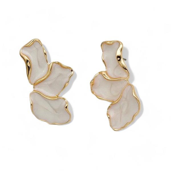 Vintage Flower Design Stud Earrings