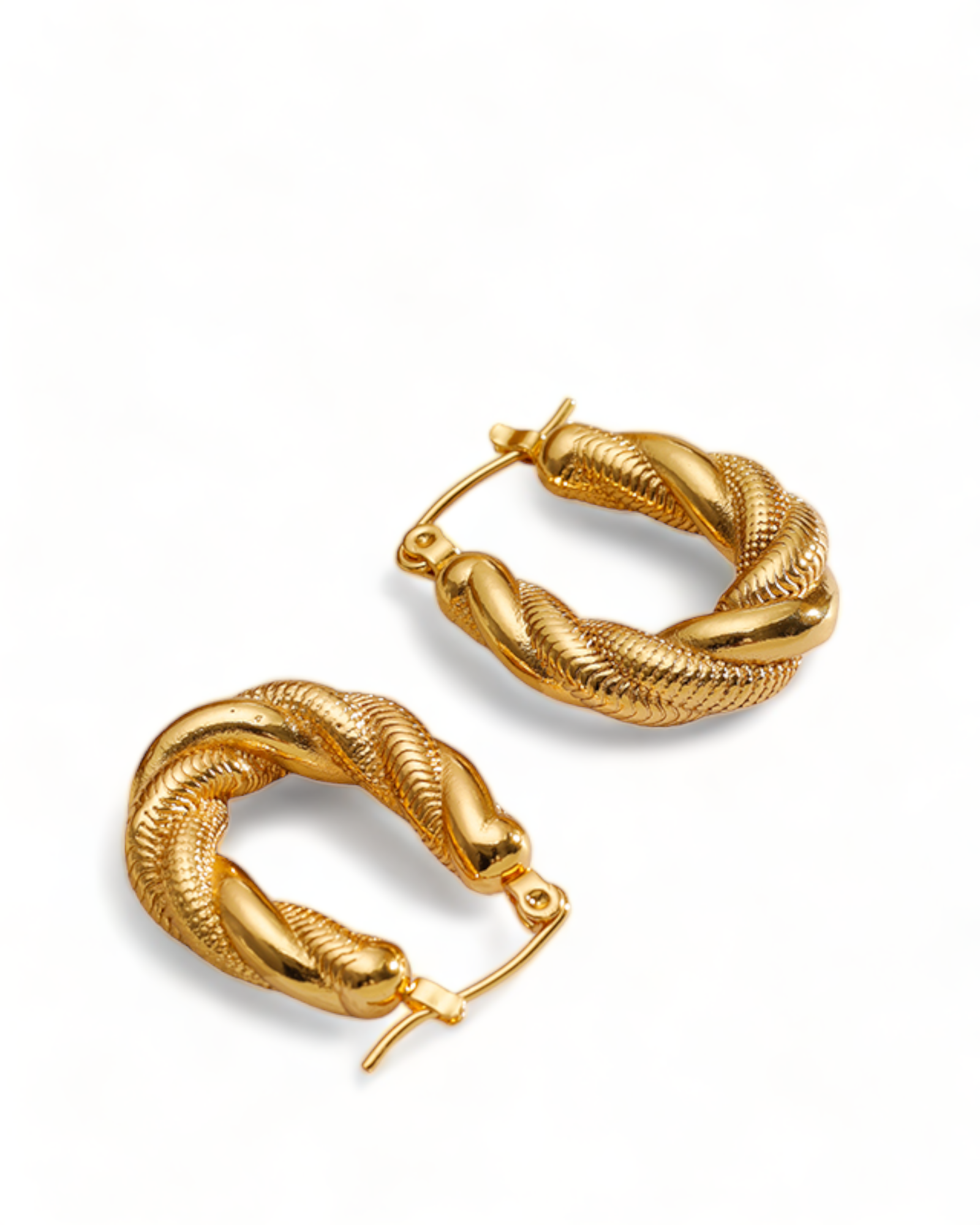 Luxurious Twisted Pattern Titanium Steel Earrings