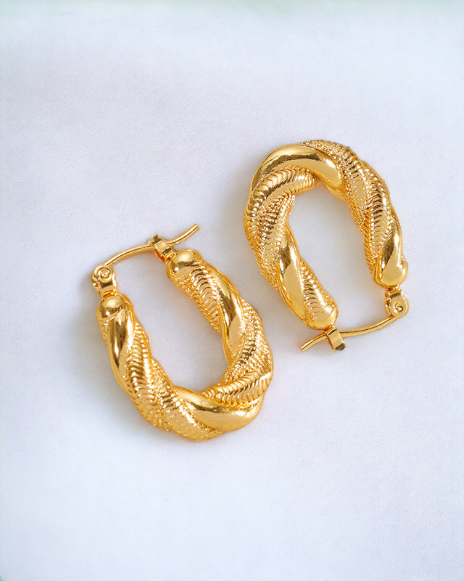 Luxurious Twisted Pattern Titanium Steel Earrings